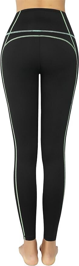 Naisten leggingsit Flatik, taskut, läpinäkymättömät, mustat hinta ja tiedot | Naisten urheiluvaatteet | hobbyhall.fi
