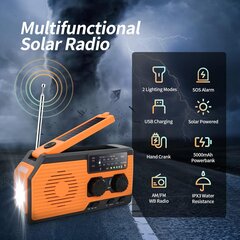 Nikiyo kannettava radio, aurinkovoimalla, oranssi hinta ja tiedot | Radiot | hobbyhall.fi