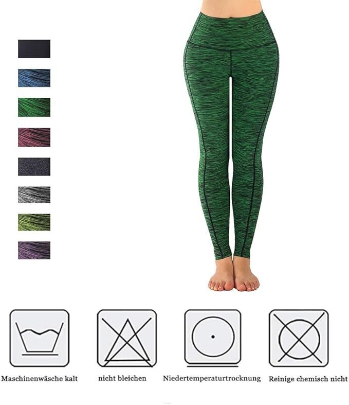 Naisten leggingsit Flatik, taskut, läpinäkymätön, vihreä hinta ja tiedot | Naisten urheiluvaatteet | hobbyhall.fi