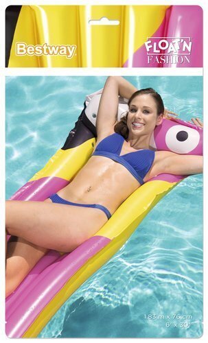Bestway puhallettava uimapatja 183 x 76 cm, vaaleanpunainen hinta ja tiedot | Puhallettavat vesilelut ja uima-asusteet | hobbyhall.fi