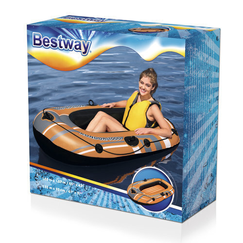 Bestway yhden hengen ilmatäytteinen vene 155 cm x 93 cm hinta ja tiedot | Veneet ja kajakit | hobbyhall.fi