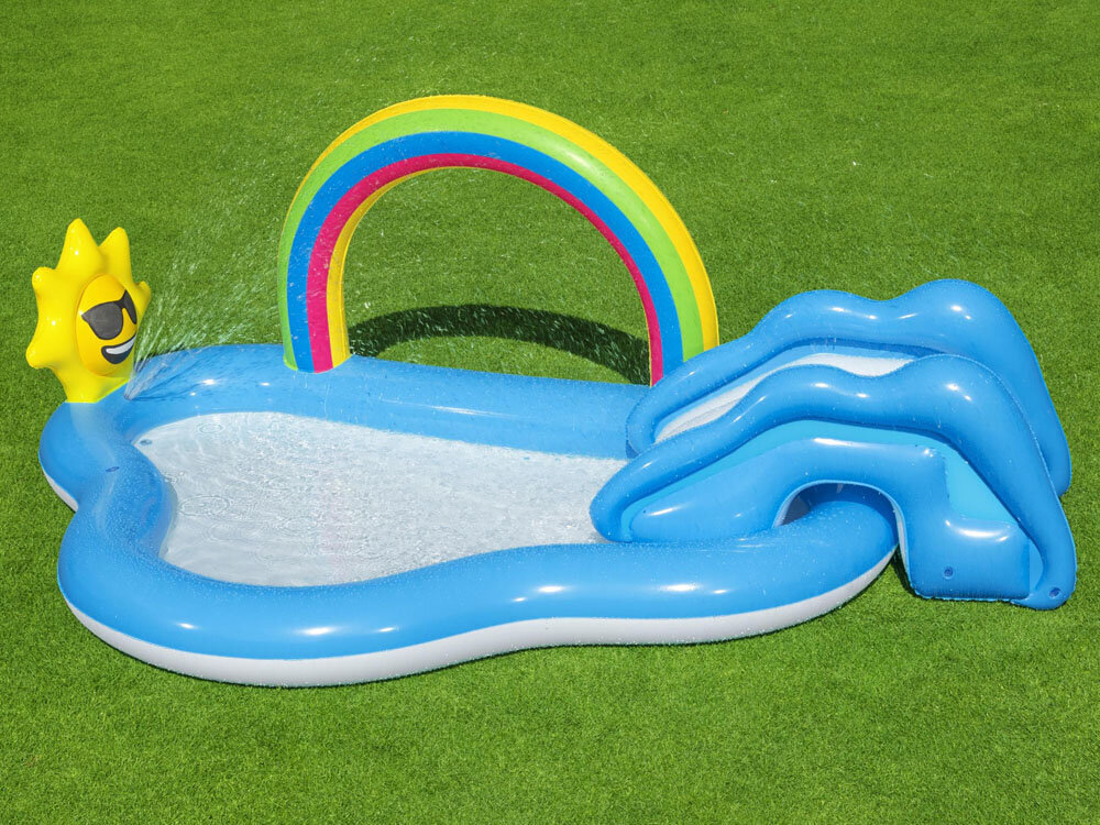 Ilmatäytteinen leikkipaikka - Bestway Rainbow and Shine, 257x145x91 hinta ja tiedot | Puhallettavat vesilelut ja uima-asusteet | hobbyhall.fi