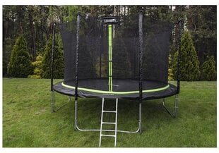 Trampoliini verkolla Lean Sport Pro, 487 cm, musta-vihreä hinta ja tiedot | Trampoliinit | hobbyhall.fi