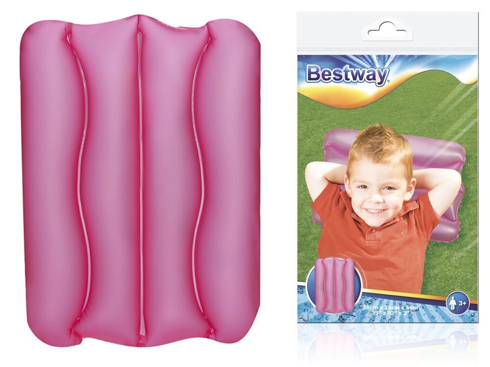 Puhallettava tyyny Bestway, 38x25x5, vaaleanpunainen hinta ja tiedot | Puhallettavat vesilelut ja uima-asusteet | hobbyhall.fi