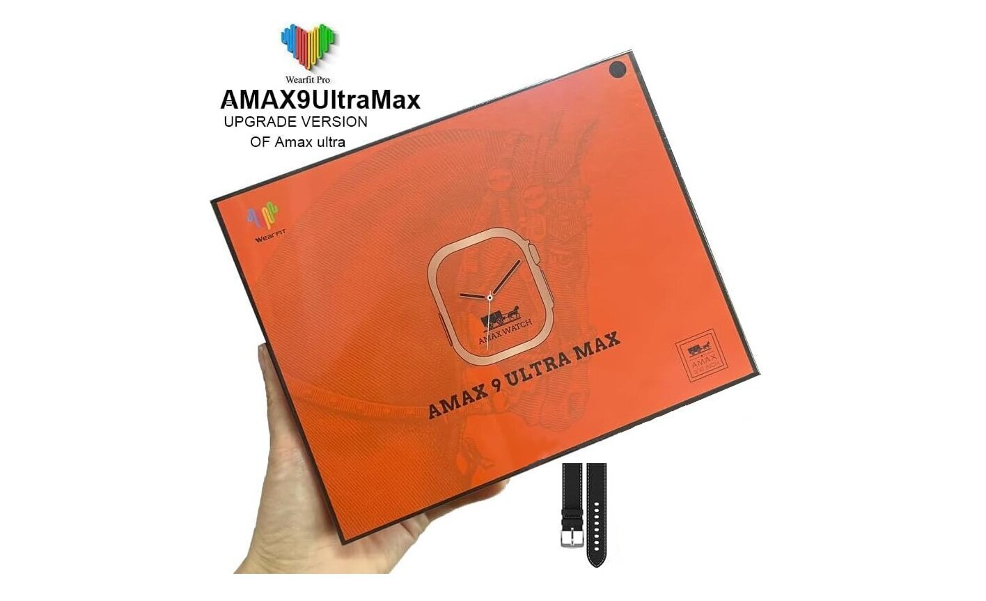 Älykello AMAX 9 Ultra Max Musta hinta ja tiedot | Älykellot | hobbyhall.fi