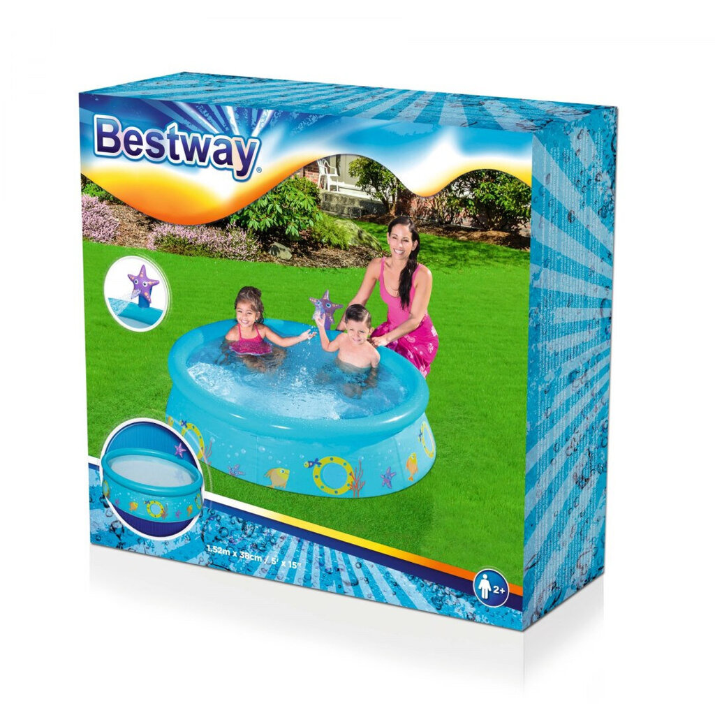 Bestway puhallettava allas suihkulla 152 x 38 cm. hinta ja tiedot | Uima-altaat | hobbyhall.fi