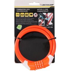 Dunlop polkupyörän lukko 10 mm x 65 cm, oranssi hinta ja tiedot | Polkupyörän lukot | hobbyhall.fi