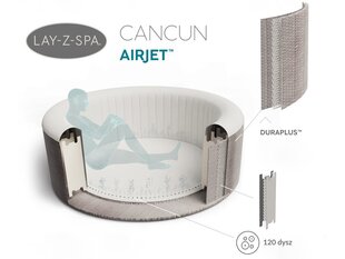 Bestway-poreallas "Lay-Z-Spa CANCUN", 4 henkilöä hinta ja tiedot | Uima-altaat | hobbyhall.fi