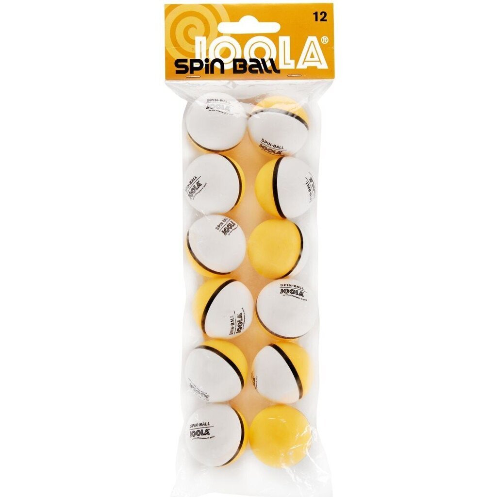 Joola Spin Ball pöytätennispallosarja, 12 kpl. hinta ja tiedot | Pingispallot | hobbyhall.fi