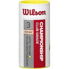 Wilson Championship Shuttlecock 77 sulkapallo 3 kpl, neonväriä hinta ja tiedot | Sulkapallo | hobbyhall.fi