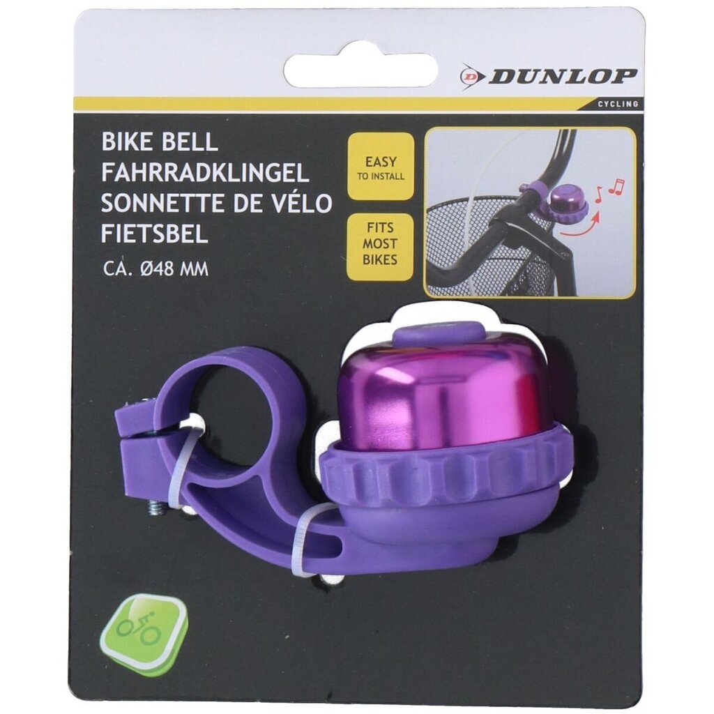 Dunlop polkupyörän kello 48 mm, violetti hinta ja tiedot | Soittokellot | hobbyhall.fi
