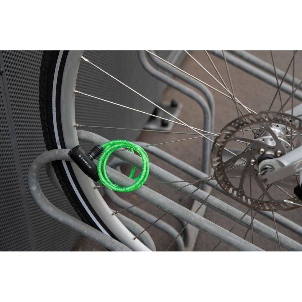 Dunlop polkupyörän kierrelukko avaimella 0,6x90 cm, musta hinta ja tiedot | Polkupyörän lukot | hobbyhall.fi