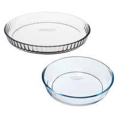 Uunivuokasetti Pyrex Bake&amp;Enjoy Läpinäkyvä Borosilikaattilasi (Ø 28 cm) (2 pcs) hinta ja tiedot | Uunivuoat ja leivontavälineet | hobbyhall.fi