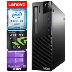 Lenovo M83 SFF i3-4150 16GB 480SSD GT1030 2GB DVD WIN10Pro hinta ja tiedot | Pöytätietokoneet | hobbyhall.fi