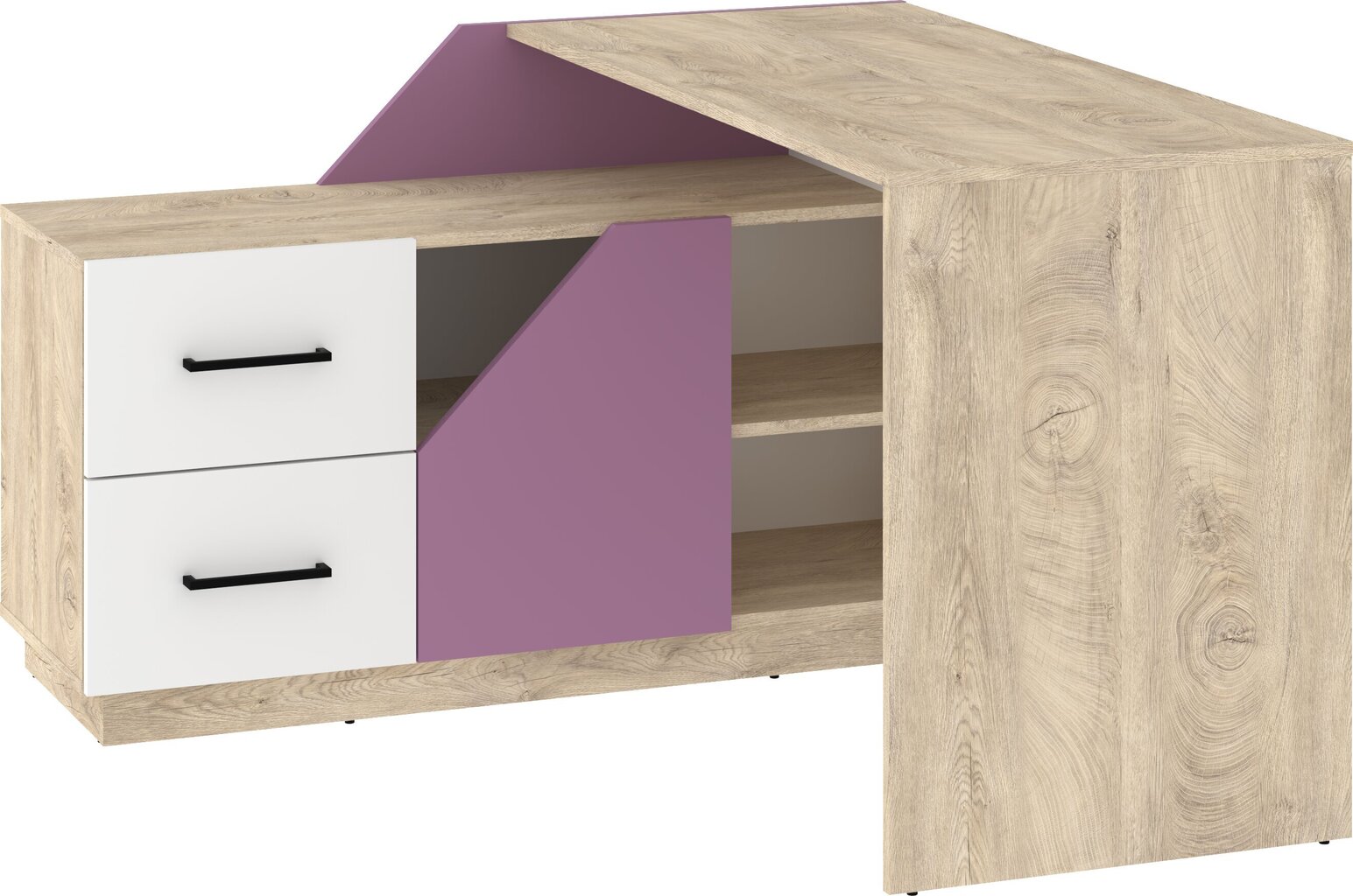 Työpöytä Pax-02, ruskea/violetti hinta ja tiedot | Tietokonepöydät ja työpöydät | hobbyhall.fi