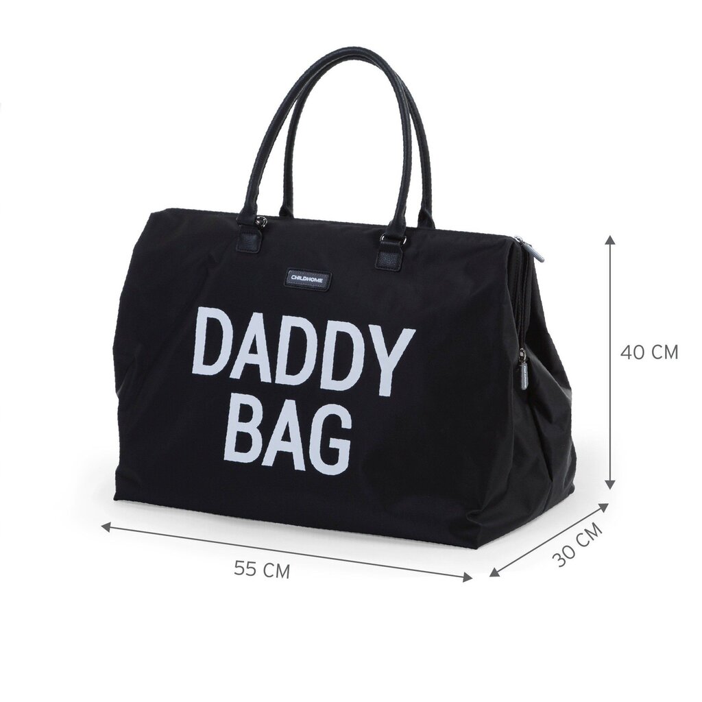 Childhome Daddy bag Nursery bag -hoitolaukku, musta hinta ja tiedot | Vaunujen tarvikkeet | hobbyhall.fi