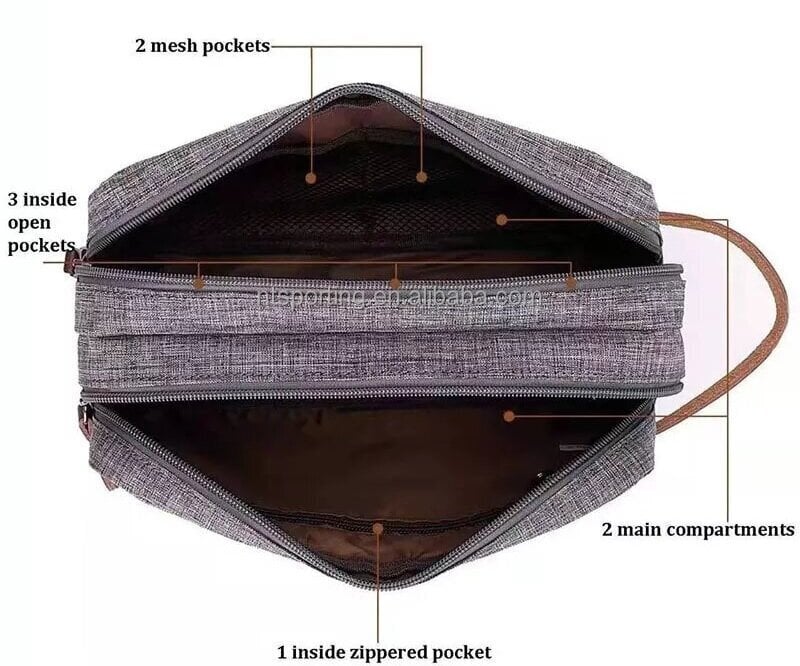 Miesten kosmetiikkalaukku Duravire, harmaa, 25x15x10 cm hinta ja tiedot | Kosmetiikkalaukut ja peilit | hobbyhall.fi