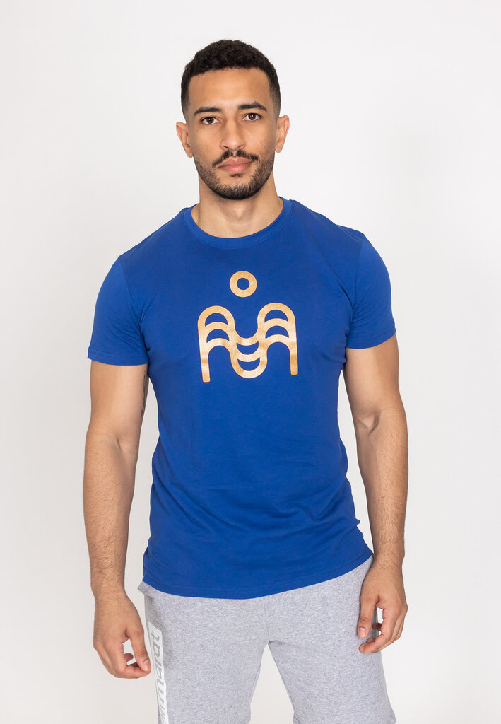 Logo T-paita, SMP24009 Sininen hinta ja tiedot | Miesten T-paidat | hobbyhall.fi