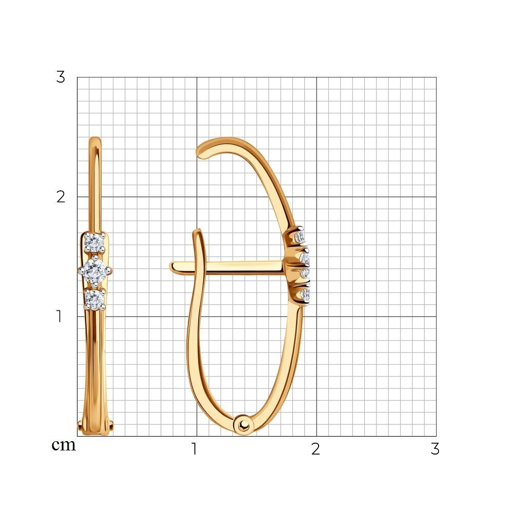 Kultakorvakorut , 2.28 g, 585° hinta ja tiedot | Korvakorut | hobbyhall.fi