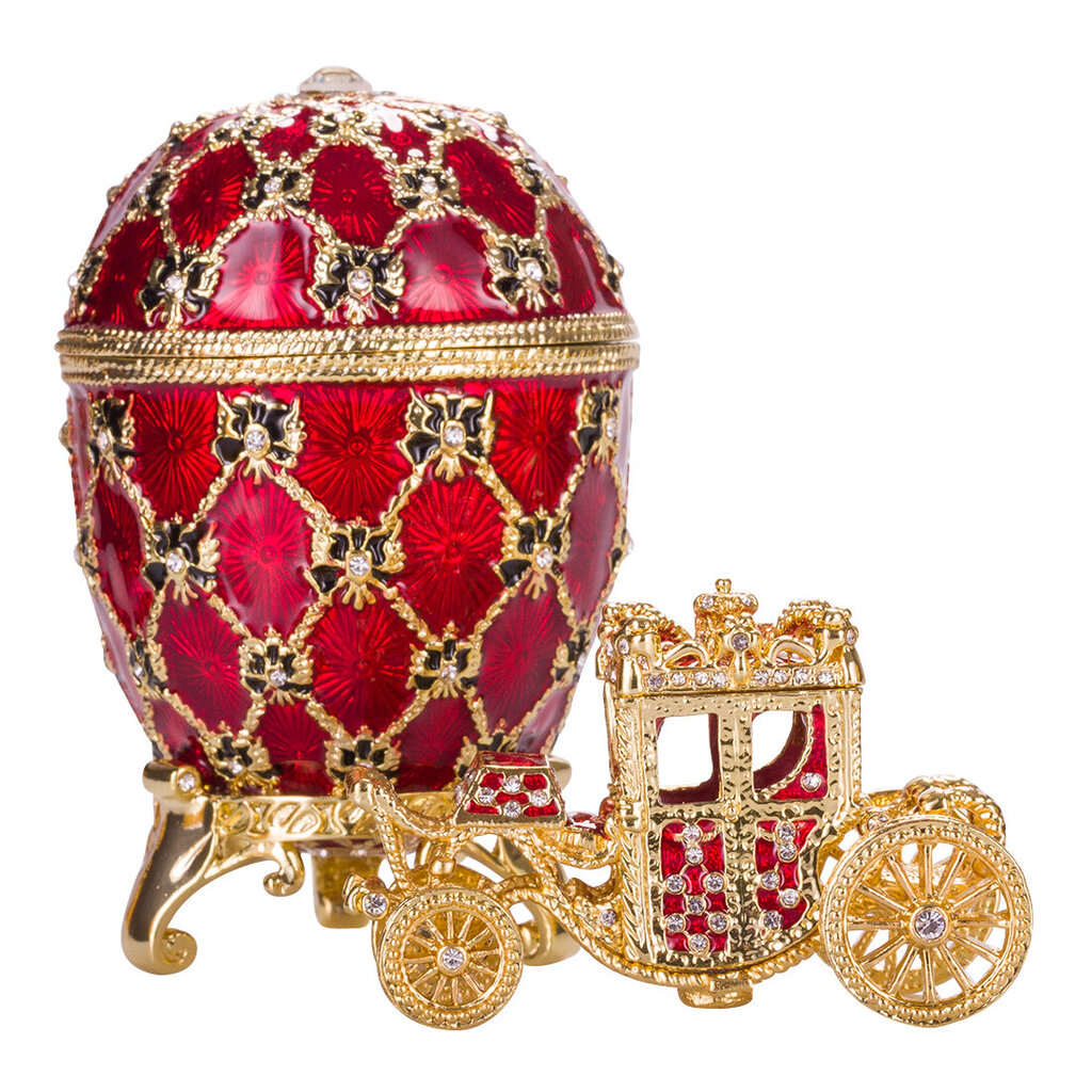 Faberge-tyylinen keisarillinen kruunausmuna, korurasia vaunuineen hinta ja tiedot | Muut hauskat lahjaideat | hobbyhall.fi