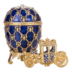 Faberge-tyylinen keisarillinen kruunausmuna, korurasia vaunuineen hinta ja tiedot | Muut hauskat lahjaideat | hobbyhall.fi