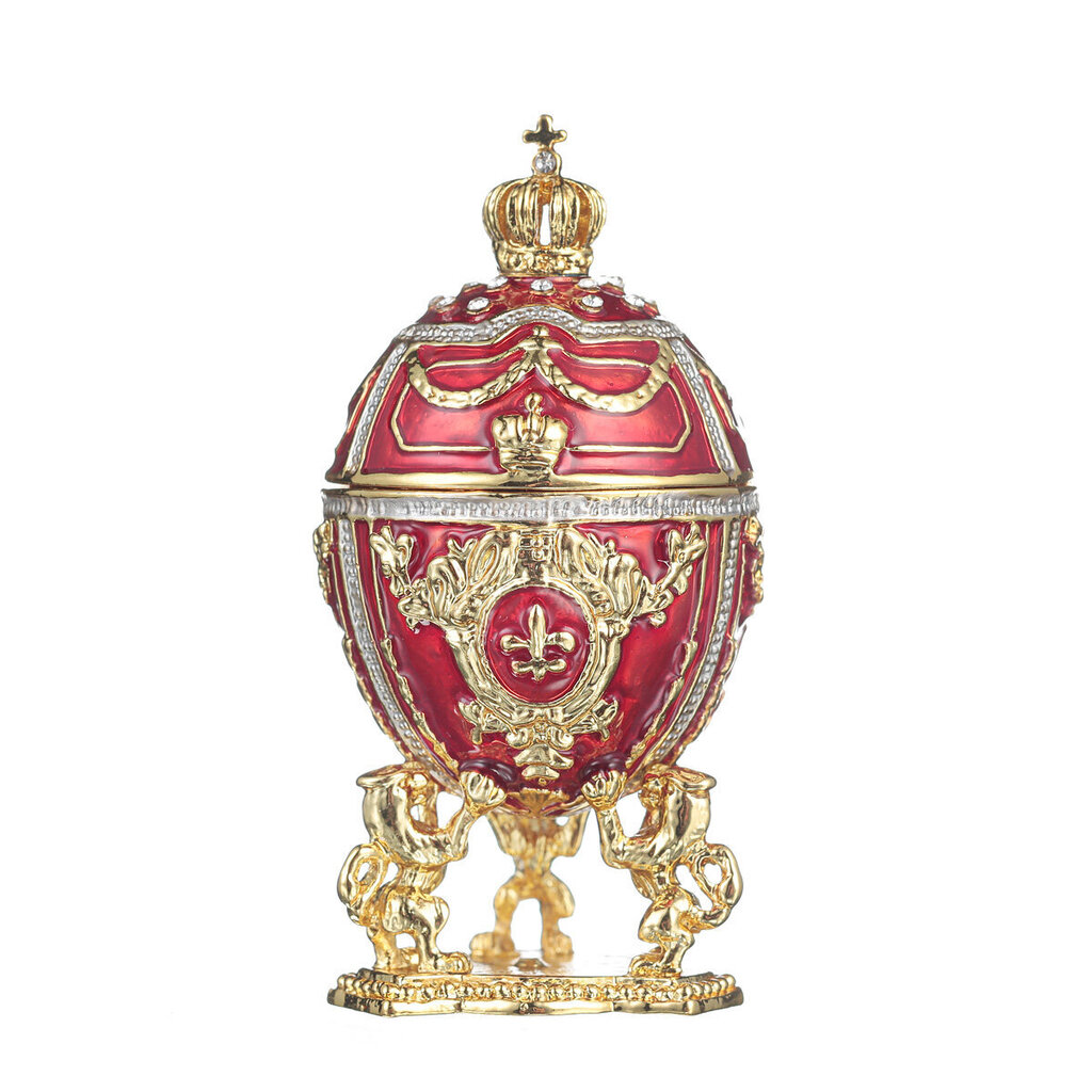 Faberge-tyylinen muna, jalokivirasia, jossa leijonat ja keisarillinen kruunu hinta ja tiedot | Muut hauskat lahjaideat | hobbyhall.fi