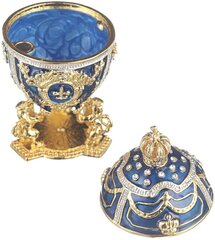 Faberge-tyylinen muna, jalokivirasia, jossa leijonat ja keisarillinen kruunu hinta ja tiedot | Muut hauskat lahjaideat | hobbyhall.fi