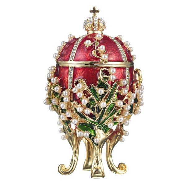 Faberge-tyylinen muna, korurasia Laakson liljat