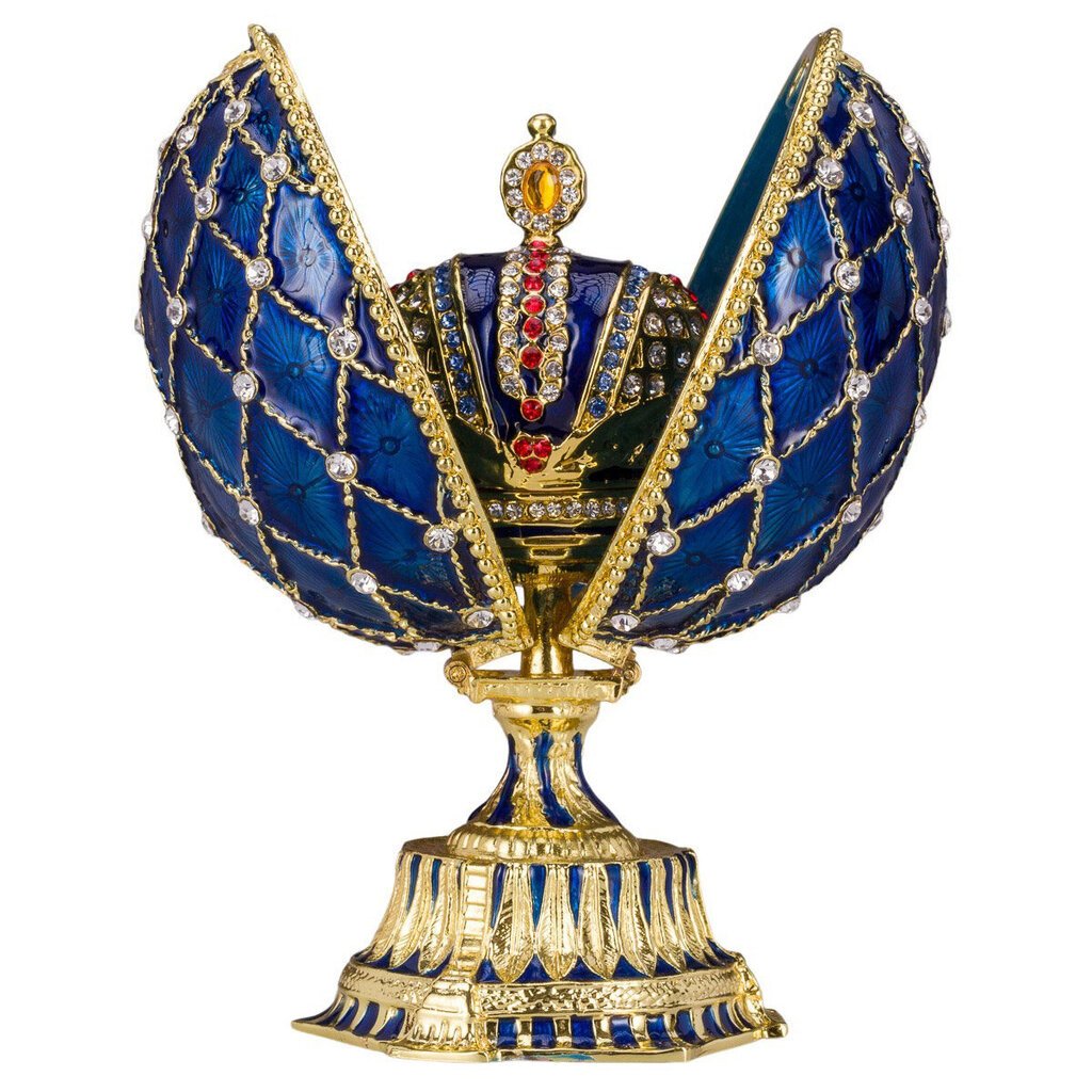 Fabergé-tyylinen muna, jalokivirasia keisarillisen kruunun kanssa hinta ja tiedot | Muut hauskat lahjaideat | hobbyhall.fi