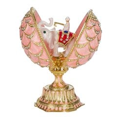 Faberge-tyylinen muna, jossa norsu ja käpy hinta ja tiedot | Muut hauskat lahjaideat | hobbyhall.fi