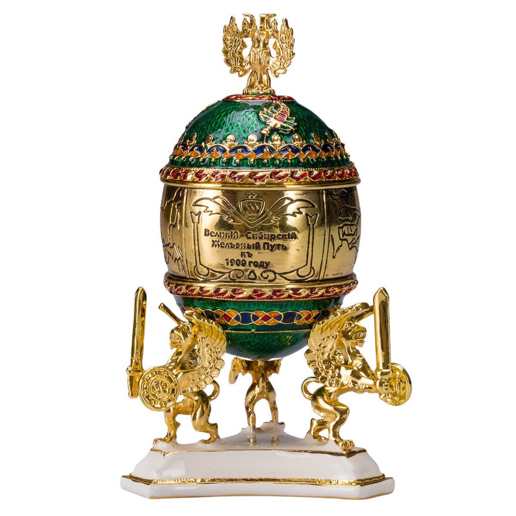 Faberge-tyylinen munarasia Trans-Siperian rautatie junalla hinta ja tiedot | Muut hauskat lahjaideat | hobbyhall.fi