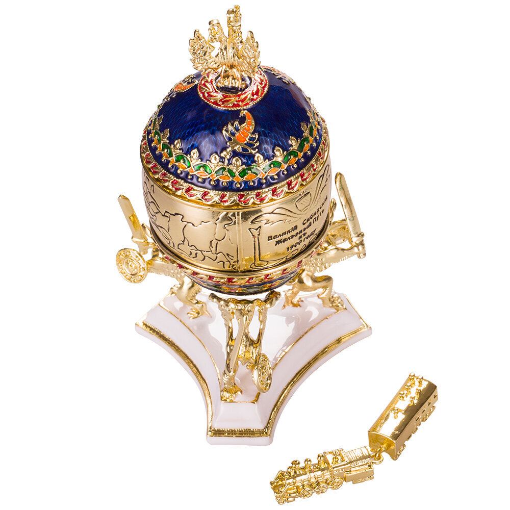 Faberge-tyylinen munarasia Trans-Siperian rautatie junalla hinta ja tiedot | Muut hauskat lahjaideat | hobbyhall.fi