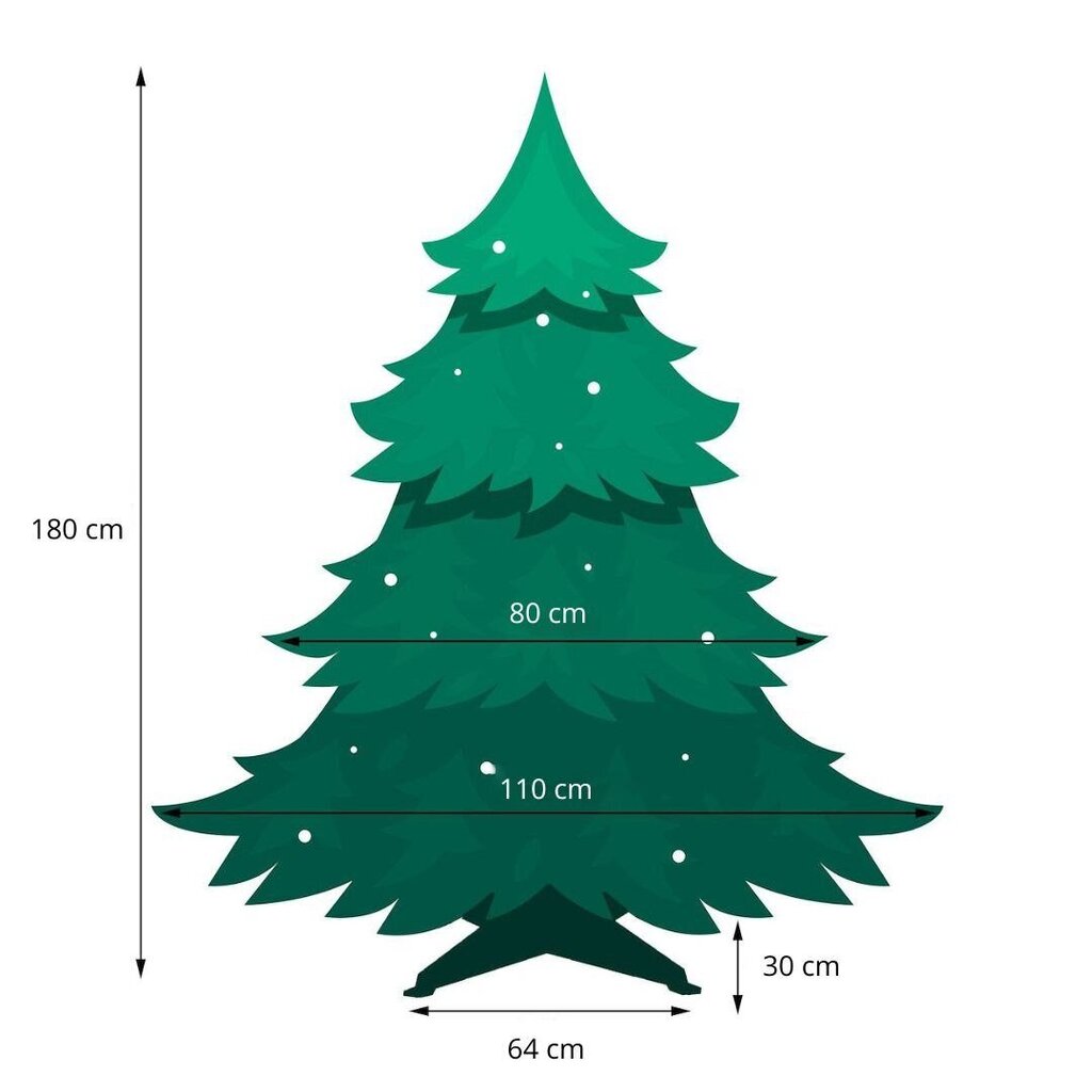 Joulukuusi Springos CT0121 180cm hinta ja tiedot | Joulukuuset ja kranssit | hobbyhall.fi