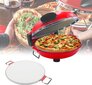 Klaif sähköinen pizzauuni, 420 ℃, 1200 W, 5 lämpötilatasoa, punainen hinta ja tiedot | Sähkögrillit | hobbyhall.fi