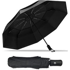 Automaattinen sateenvarjo, musta hinta ja tiedot | Miesten sateenvarjot | hobbyhall.fi