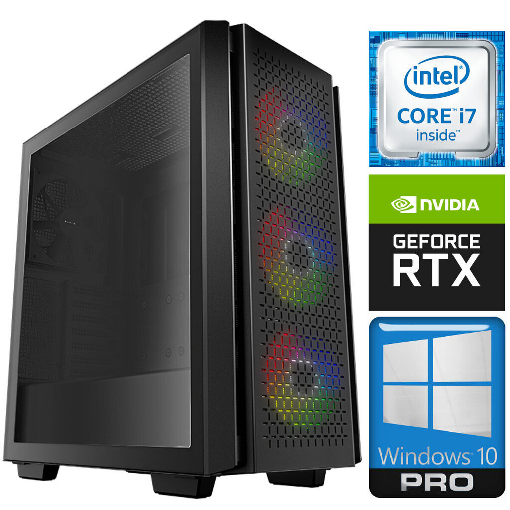 ITS i7-6700 32GB 500SSD+2TB RTX3060 12GB WIN10Pro hinta ja tiedot | Pöytätietokoneet | hobbyhall.fi