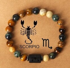 Kivinen rannekoru horoskoopilla SCORPIO hinta ja tiedot | Rannekorut | hobbyhall.fi