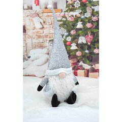 Koristeellinen glitter-tonttu, 50 cm hopea hinta ja tiedot | Joulukoristeet | hobbyhall.fi