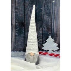 Gnomi, jolla on pitkä valkoinen hattu ja LED-nenä hinta ja tiedot | Joulukoristeet | hobbyhall.fi
