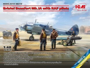 Liimattava malli ICM 48313 Bristol Beaufort Mk.IA with RAF pilots 1/48 hinta ja tiedot | Koottavat pienoismallit | hobbyhall.fi