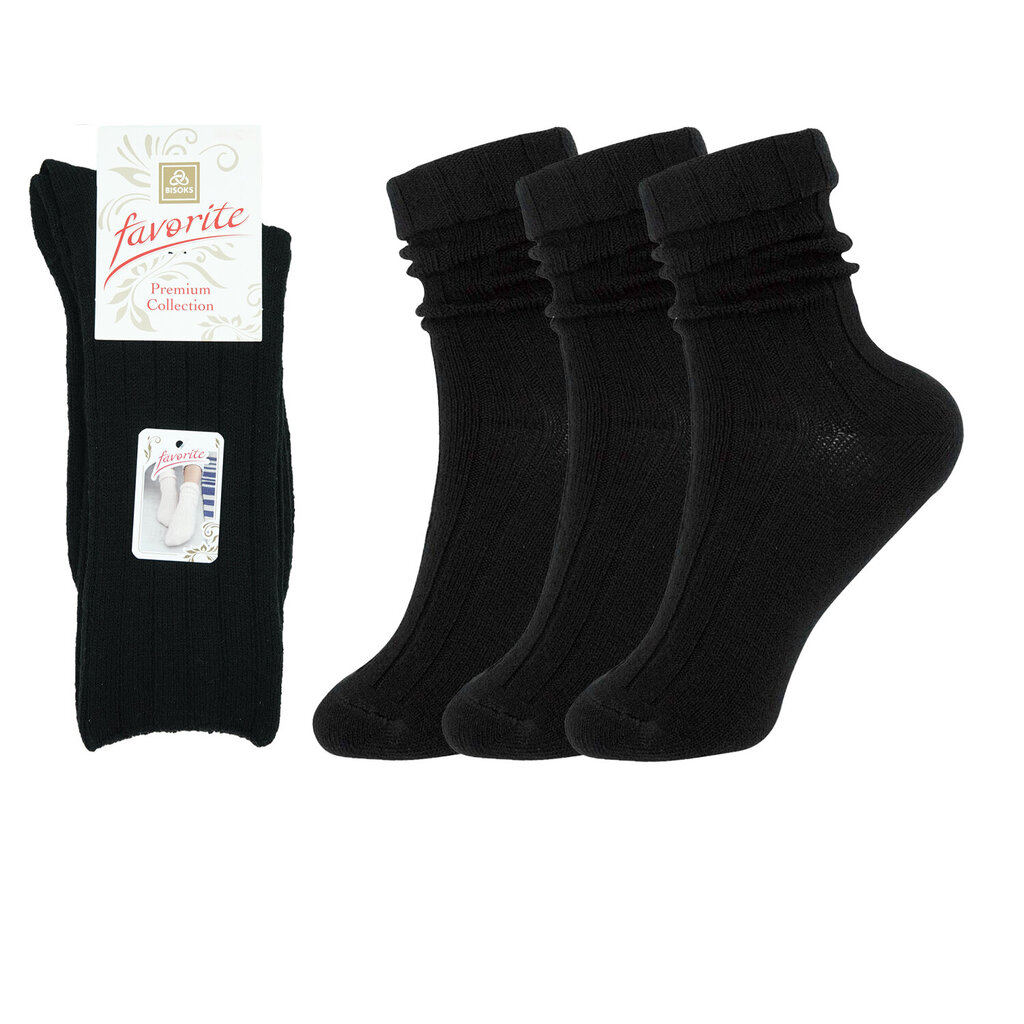 Naisten lämpimät sukat Bisoks 22188 musta, 3 paria hinta ja tiedot | Naisten sukat | hobbyhall.fi