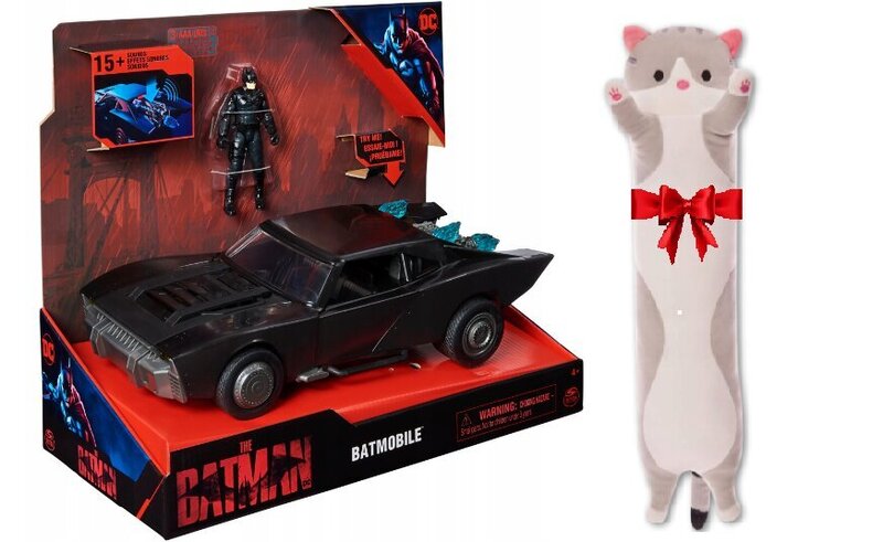 Ajoneuvo Batmobile +pehmotyyny Cat, 50 cm