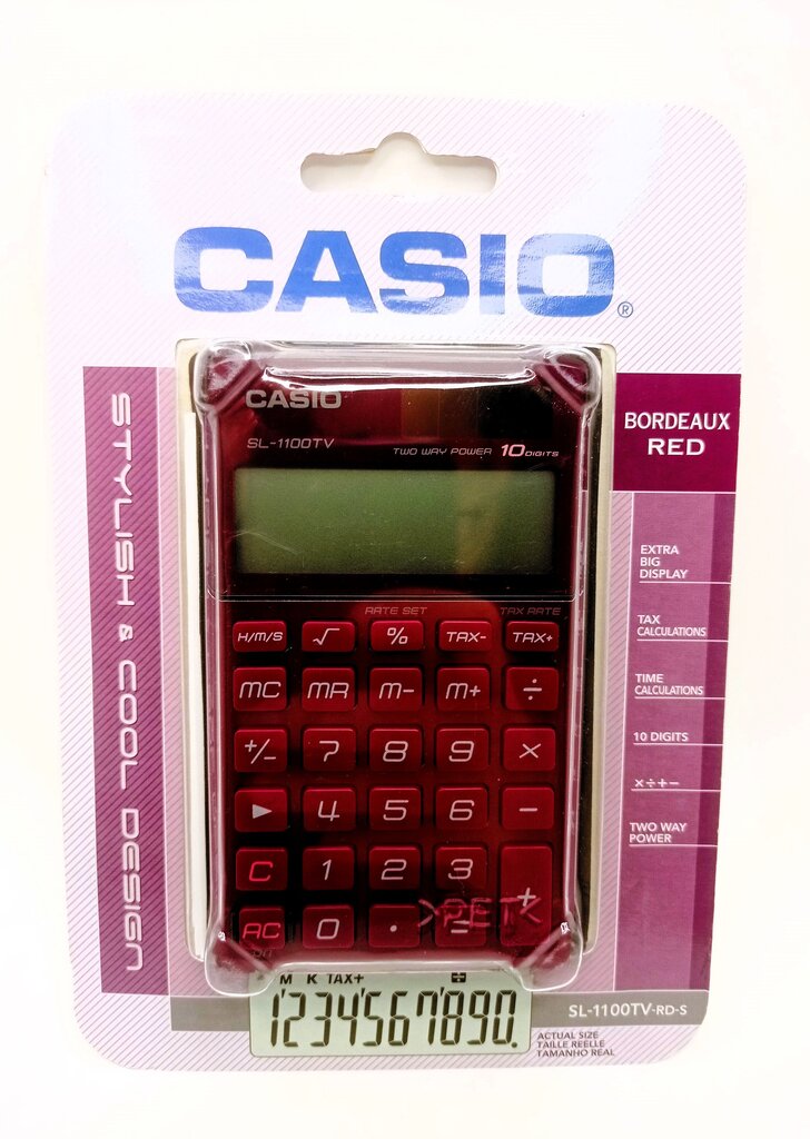 Casio SL1100TV taskulaskin hinta ja tiedot | Toimistotarvikkeet | hobbyhall.fi