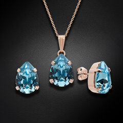 Naisten korusetti Diamond Sky Venus II (Aquamarine) Swarovski kristalleilla DS00S410 hinta ja tiedot | Korusetit | hobbyhall.fi