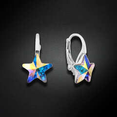 Hopeiset korvakorut Starfall (Aurora Borealis) Swarovskin kristalleilla DS02A634 hinta ja tiedot | Spark Muoti | hobbyhall.fi