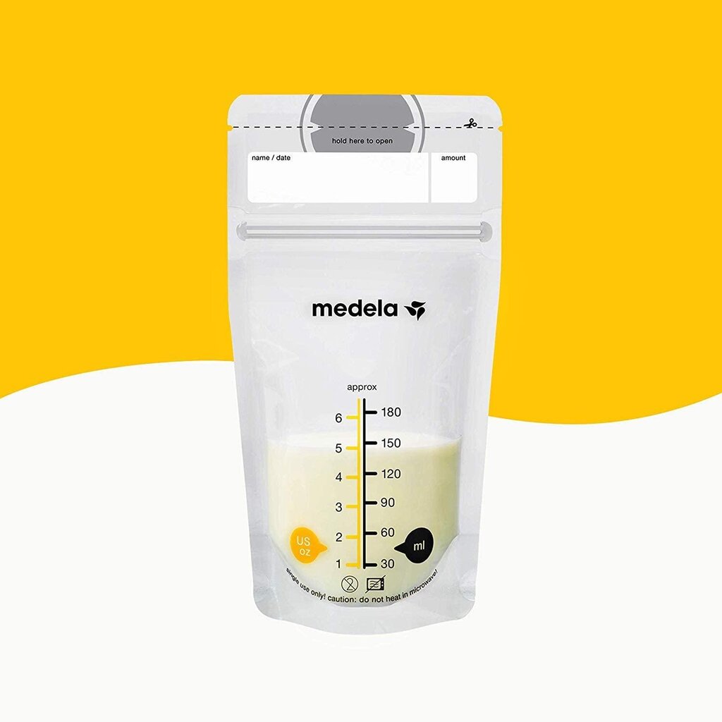 maidon säilytyspussit medela, 180 ml, 50 kpl. hinta ja tiedot | Rintapumput | hobbyhall.fi