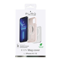 Puro Icon Mag, iPhone 14/13, vaaleanpunainen / IPC1461ICONMAGROSE hinta ja tiedot | Puhelimen kuoret ja kotelot | hobbyhall.fi