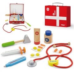 Puinen pieni lääkärin setti matkalaukussa - Viga Toys hinta ja tiedot | Kehittävät lelut | hobbyhall.fi