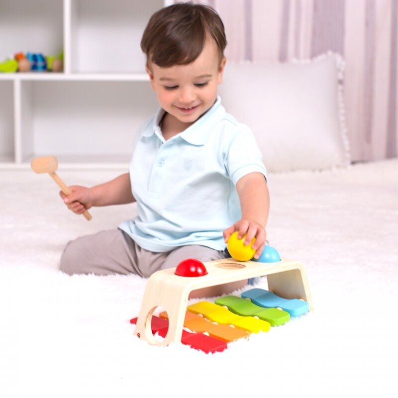 Lasten puinen ksylofoni, 2in1 hinta ja tiedot | Kehittävät lelut | hobbyhall.fi