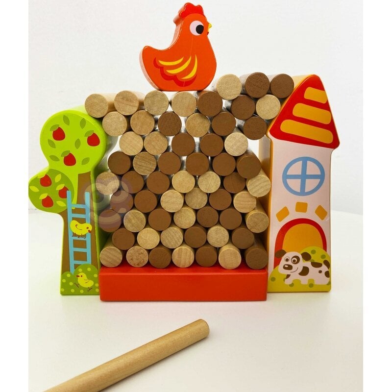 Tooky Toy puinen maatilan Jenga-peli hinta ja tiedot | Kehittävät lelut | hobbyhall.fi